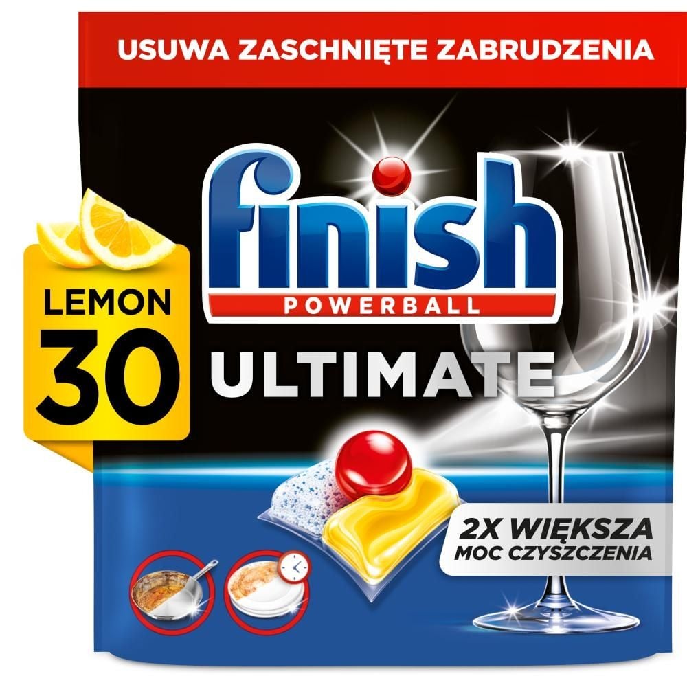 Finish Ultimate Lemon Kapsułki do mycia naczyń w zmywarce 387 g (30 sztuk)