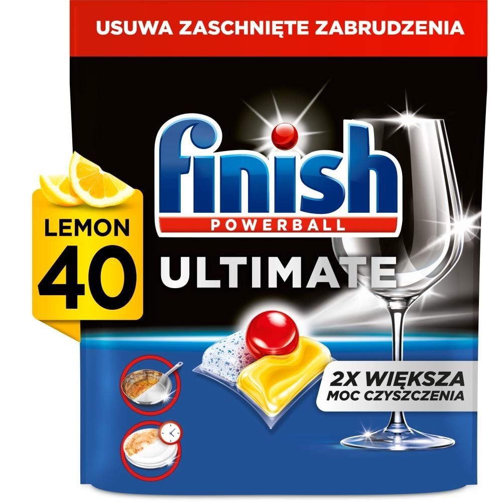 Finish Ultimate Lemon Kapsułki do mycia naczyń w zmywarce 516 g ( 40 sztuk)