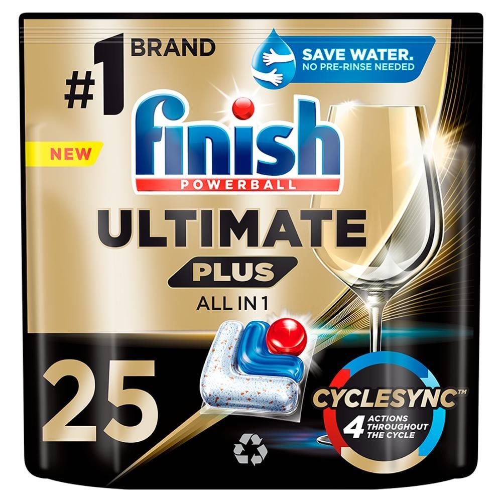 Finish Ultimate Plus Fresh Kapsułki do mycia naczyń w zmywarce 305 g (25 sztuk)