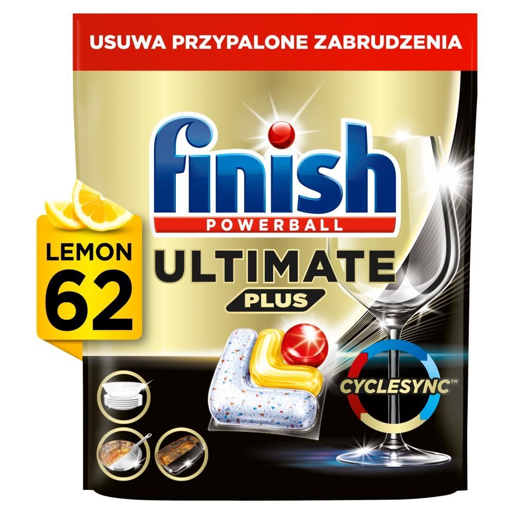 Finish Ultimate Plus Lemon Kapsułki do mycia naczyń w zmywarce 756,4 g (62 sztuki)