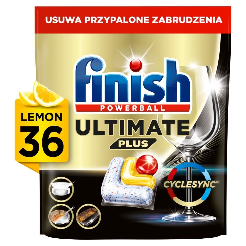 Finishl Ultimate Plus Lemon Kapsułki do mycia naczyń w zmywarce 439,2 g (36 sztuk)