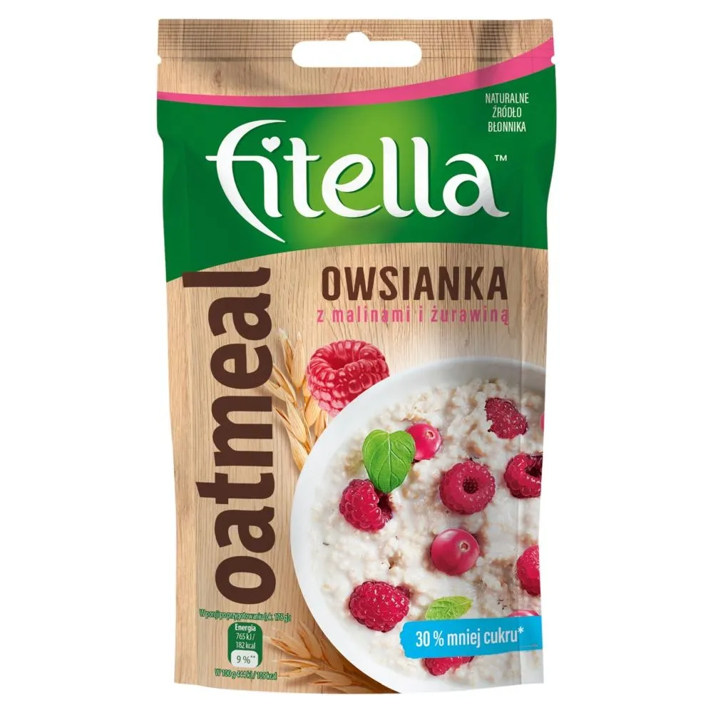 Fitella Owsianka z malinami i żurawiną 50 g