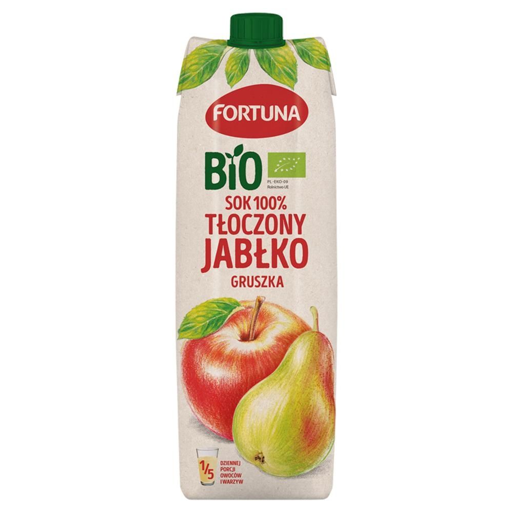 Fortuna Bio Sok 100 % tłoczony jabłko gruszka 1 l