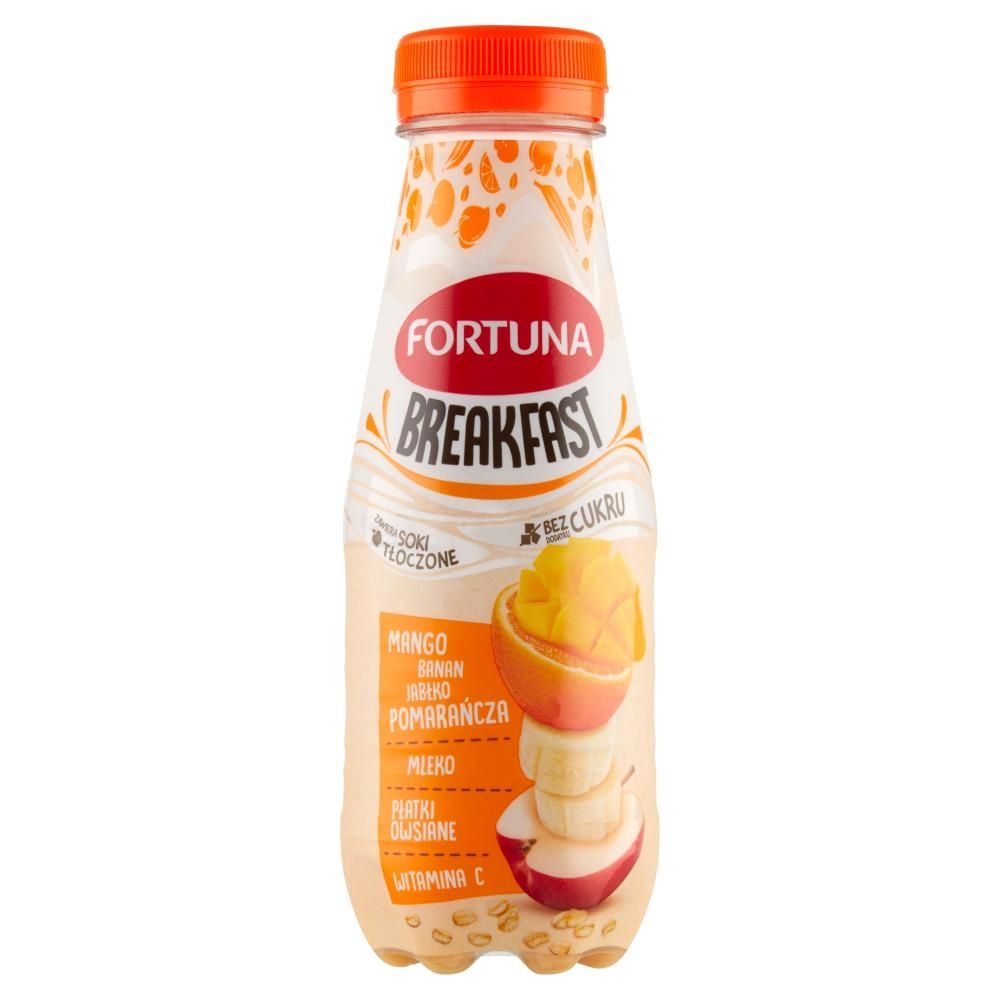 FORTUNA Breakfast Przekąska jabłko pomarańcza banan mango z płatkami i mlekiem 300 ml