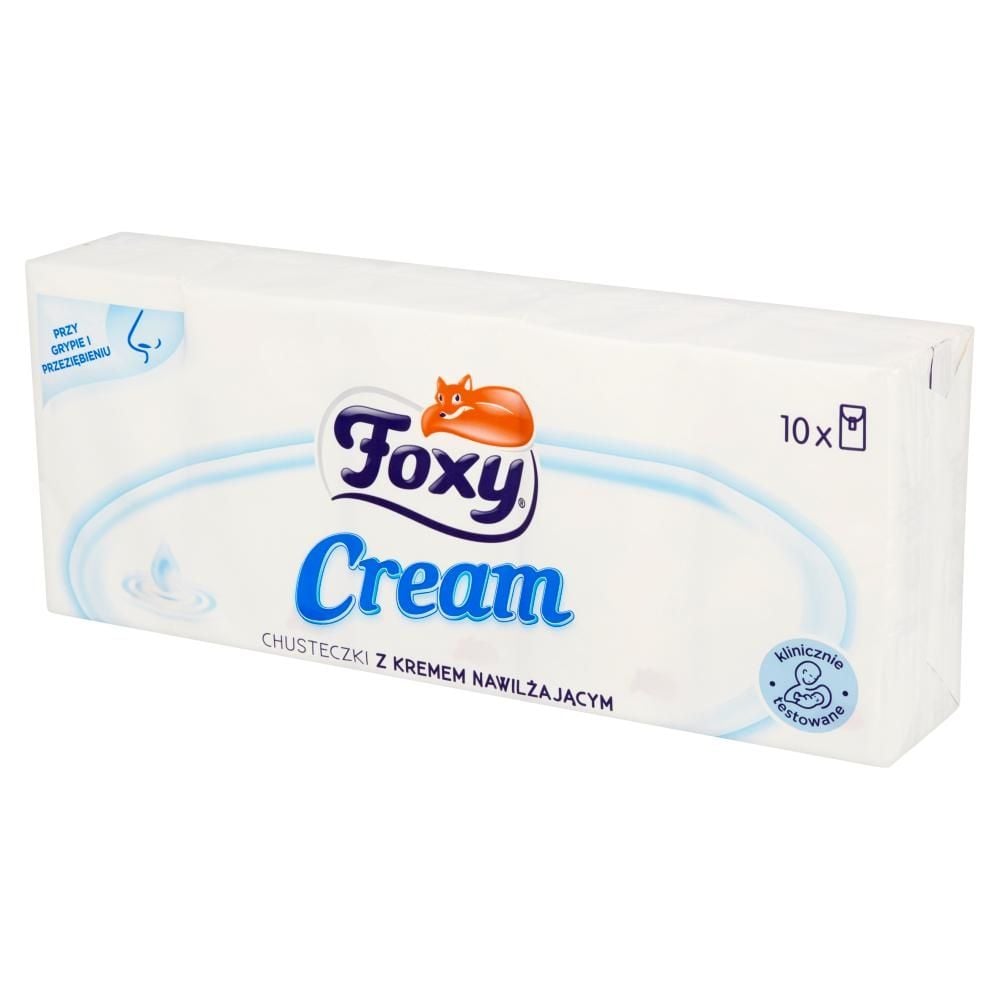 Foxy Cream Chusteczki z kremem nawilżającym 10 paczek