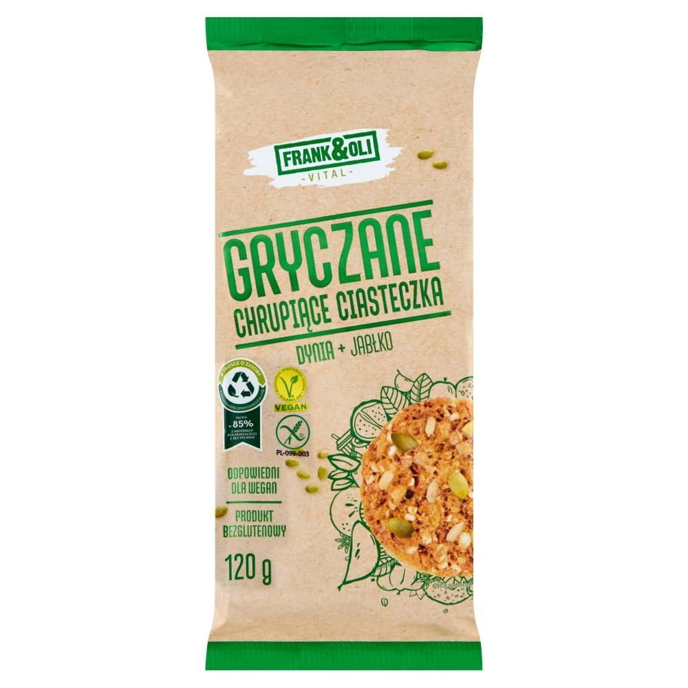 Frank&Oli Gryczane chrupiące ciasteczka dynia + jabłko 120 g