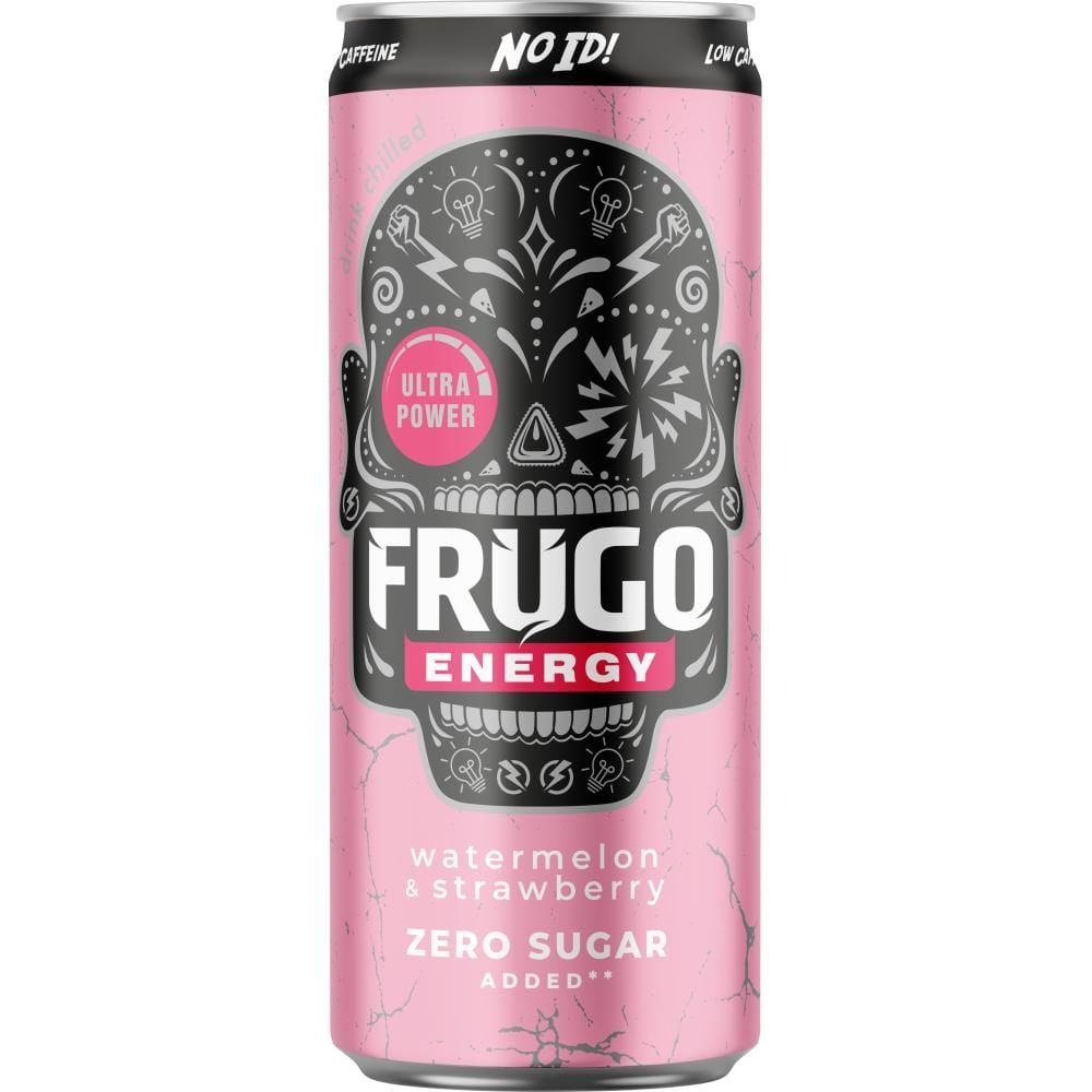 Frugo Energy Watermelon & Strawberry Gazowany napój 330 ml