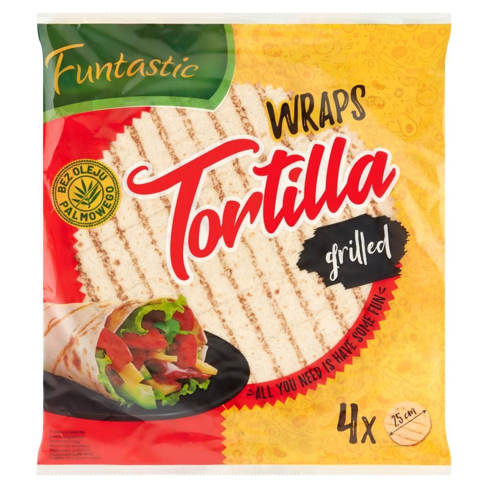 Funtastic Tortilla pszenna grillowana 250 g (4 x 62,5 g)