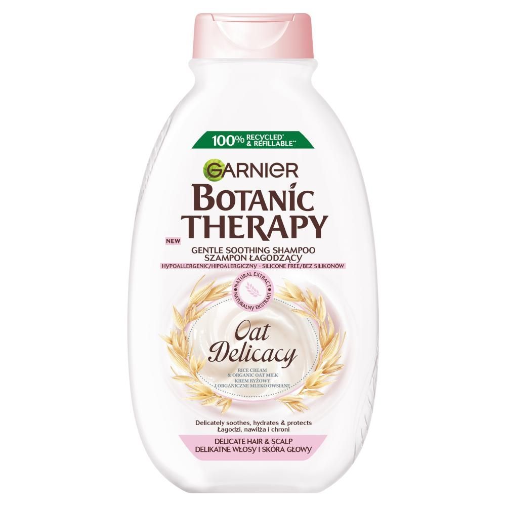 Garnier Botanic Therapy Szampon łagodzący krem ryżowy i organiczne mleko owsiane 400 ml