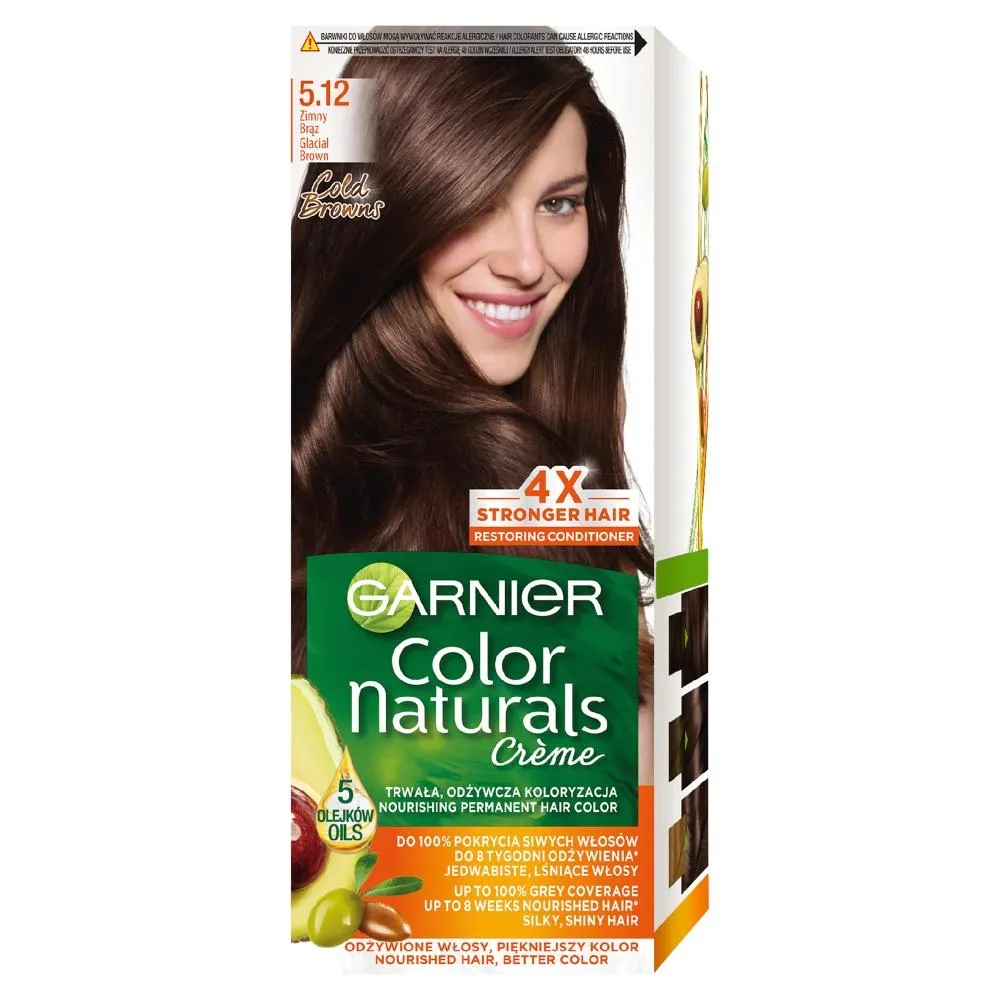 Garnier Color Naturals Crème Farba do włosów 5.12 zimny brąz