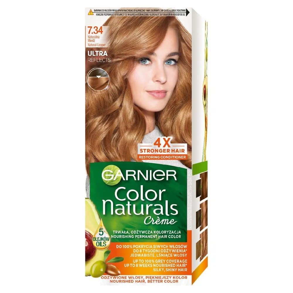 Garnier Color Naturals Crème Farba do włosów 7.34 naturalna miedź