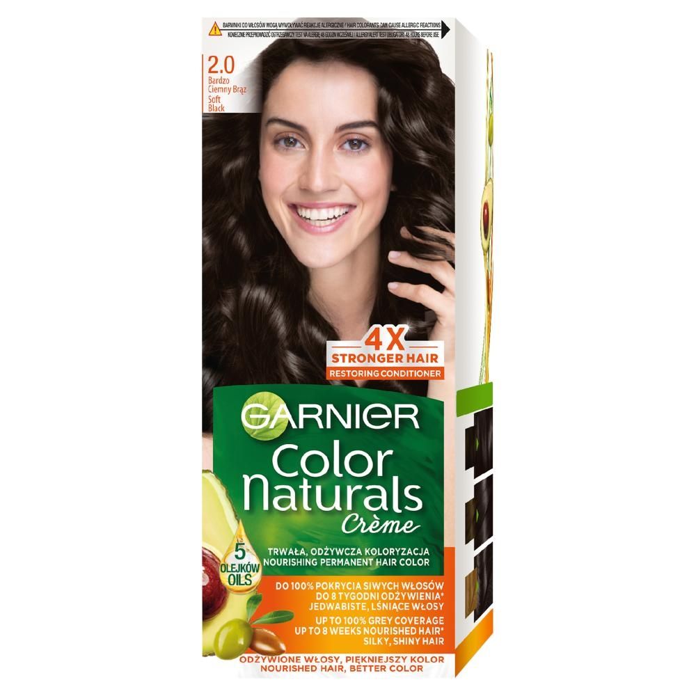 Garnier Color Naturals Crème Farba do włosów bardzo ciemny brąz 2.0