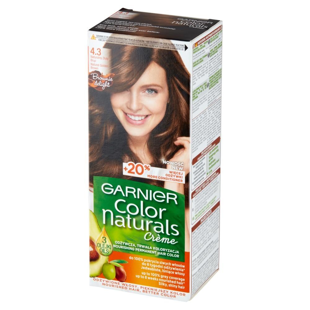 Garnier Color Naturals Crème Farba do włosów naturalnie złoty brąz 4.3