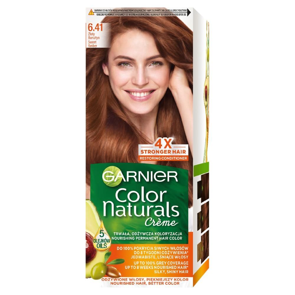 Garnier Color Naturals Crème Farba do włosów złoty bursztyn 6.41