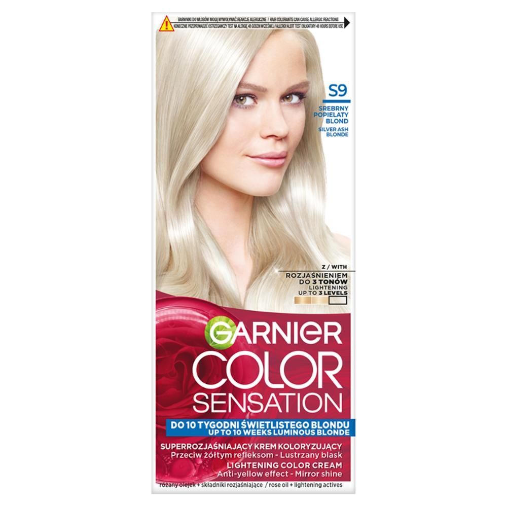 Garnier Color Sensation Krem koloryzujący S9 srebrny popielaty blond