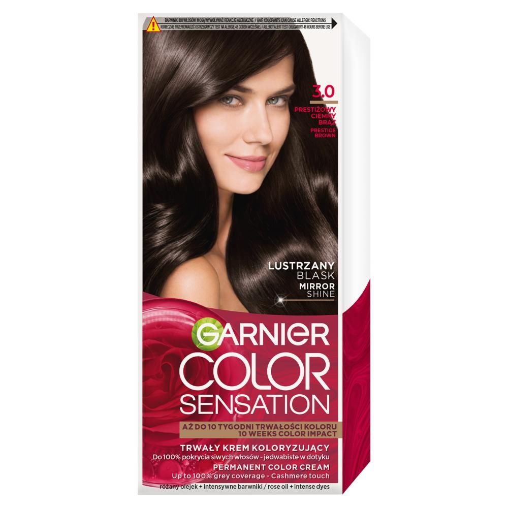 Garnier Color Sensation Trwały krem koloryzujący 3.0 prestiżowy ciemny brąz