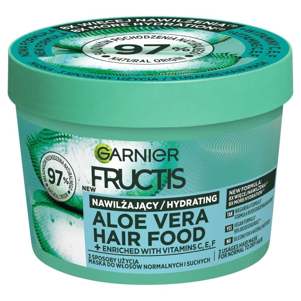 Garnier Fructis Aloe Vera Hair Food Maska do włosów normalnych i suchych 400 ml