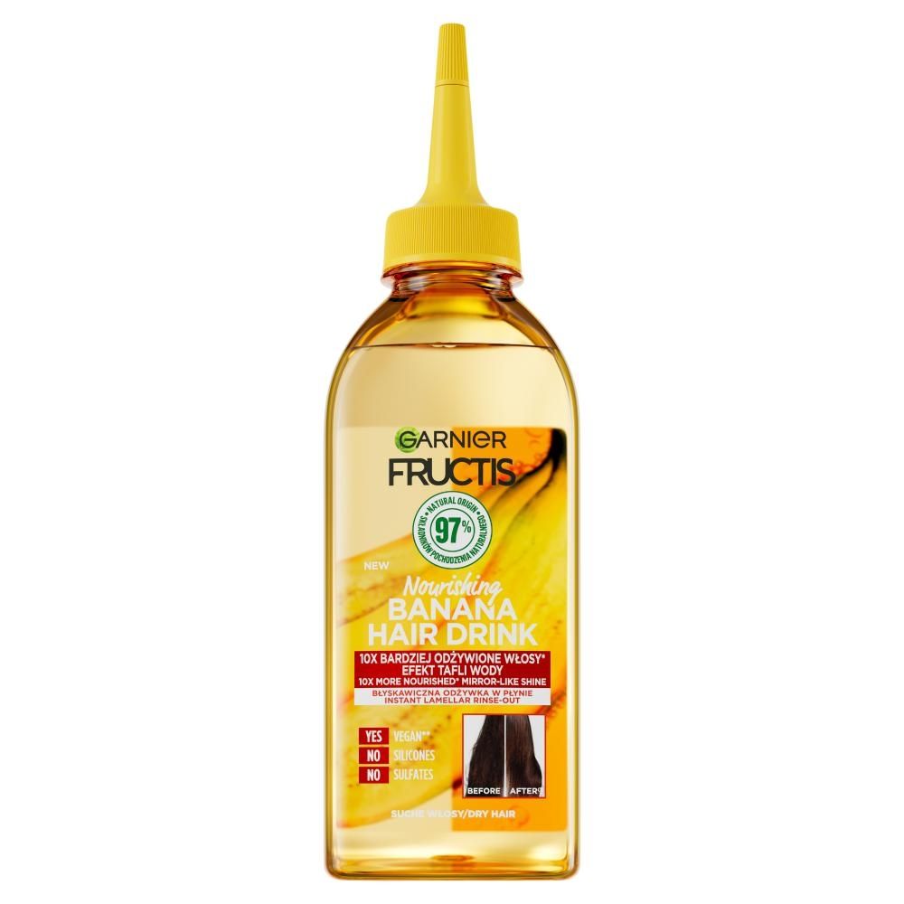 Garnier Fructis Banana Hair Drink Błyskawiczna odżywka w płynie 200 ml