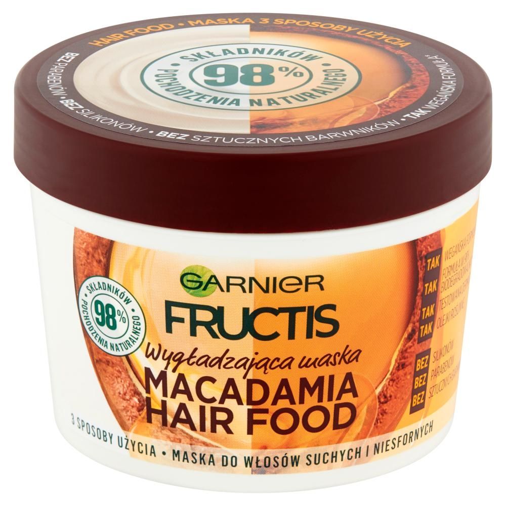 Garnier Fructis Macadamia Hair Food Maska do włosów suchych i niesfornych 390 ml