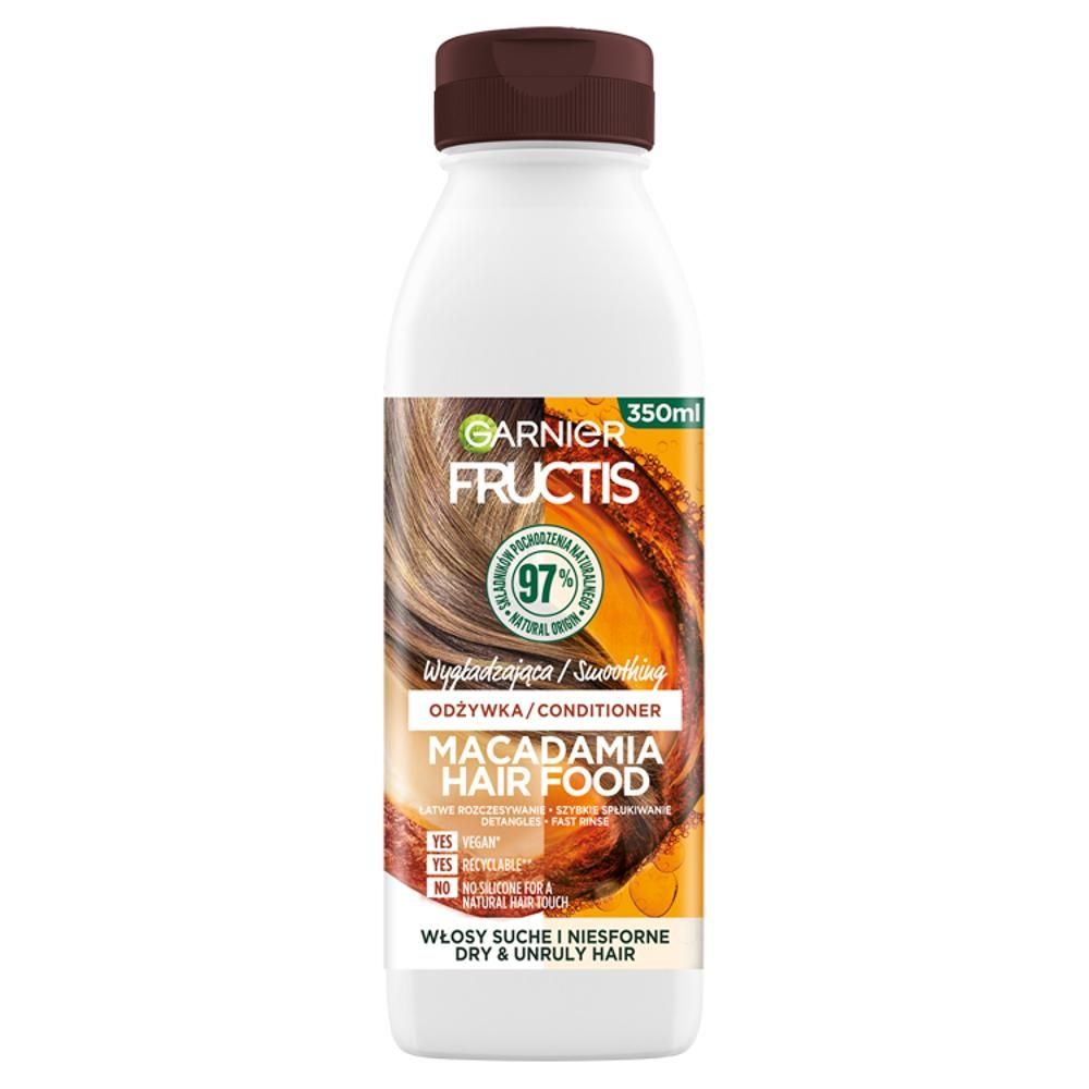 Garnier Fructis Macadamia Hair Food Odżywka wygładzająca 350 ml