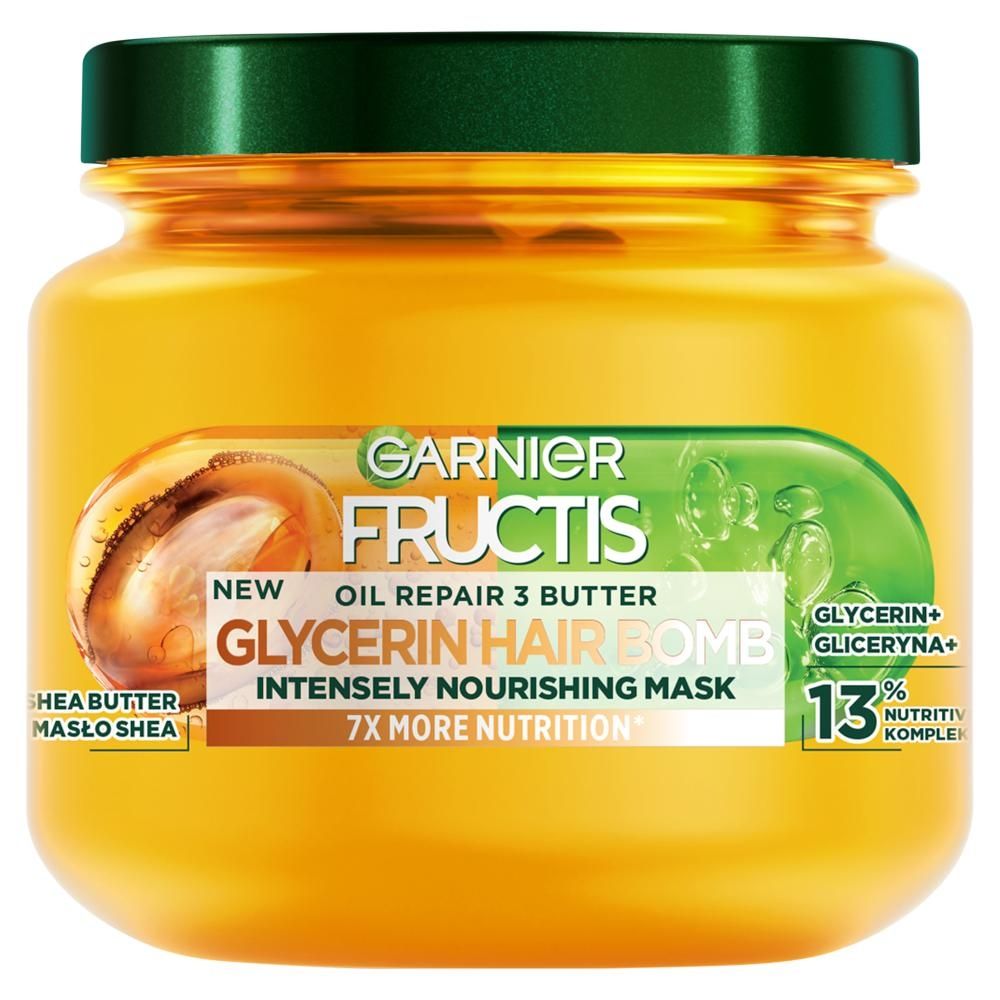 Garnier Fructis Oil Repair 3 Butter Glycerin Hair Bomb Odżywcza maska do włosów 320 ml