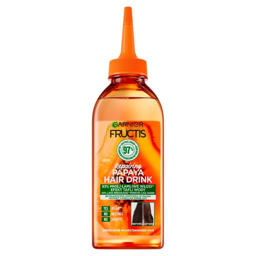 Garnier Fructis Papaya Hair Drink Błyskawiczna odżywka w płynie 200 ml