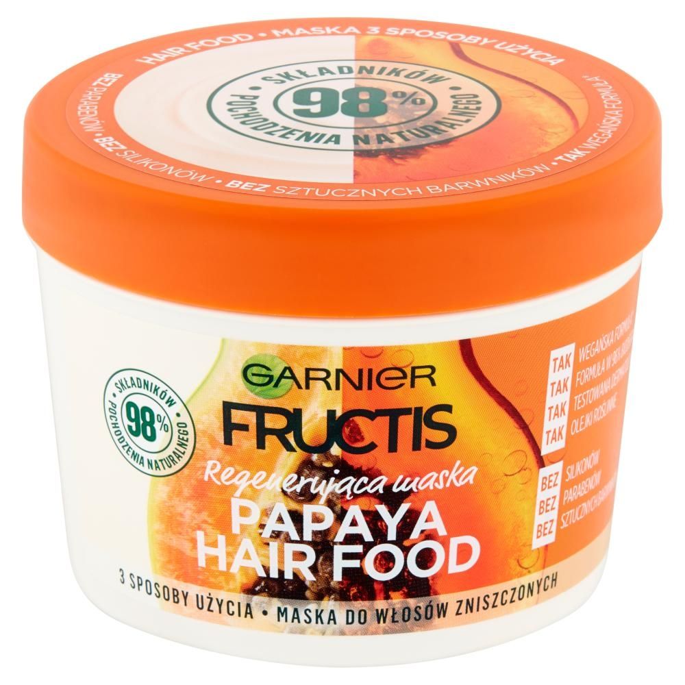 Garnier Fructis Papaya Hair Food Maska do włosów zniszczonych 390 ml