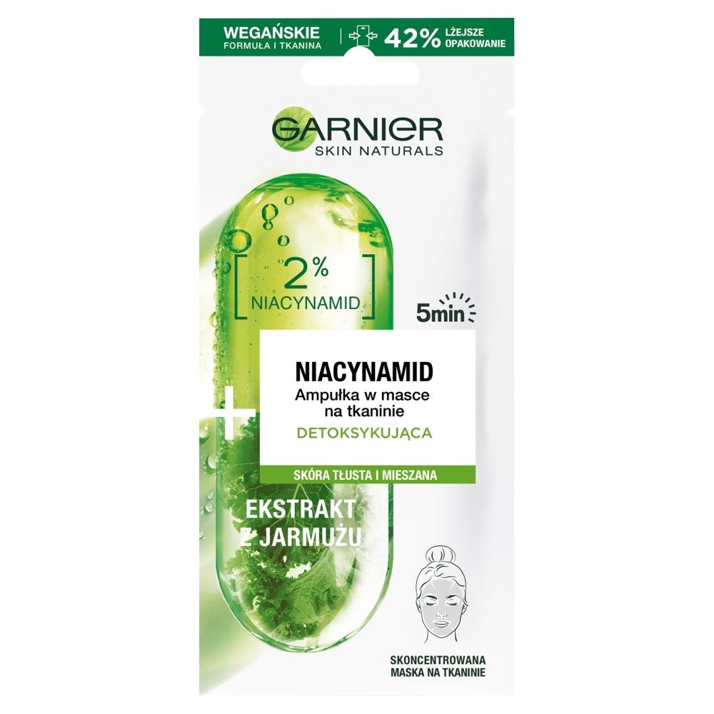 Garnier Skin Naturals Ampułka w masce na tkaninie niacynamid 15 g