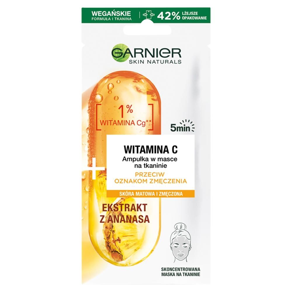 Garnier Skin Naturals Ampułka w masce na tkaninie witamina C 15 g