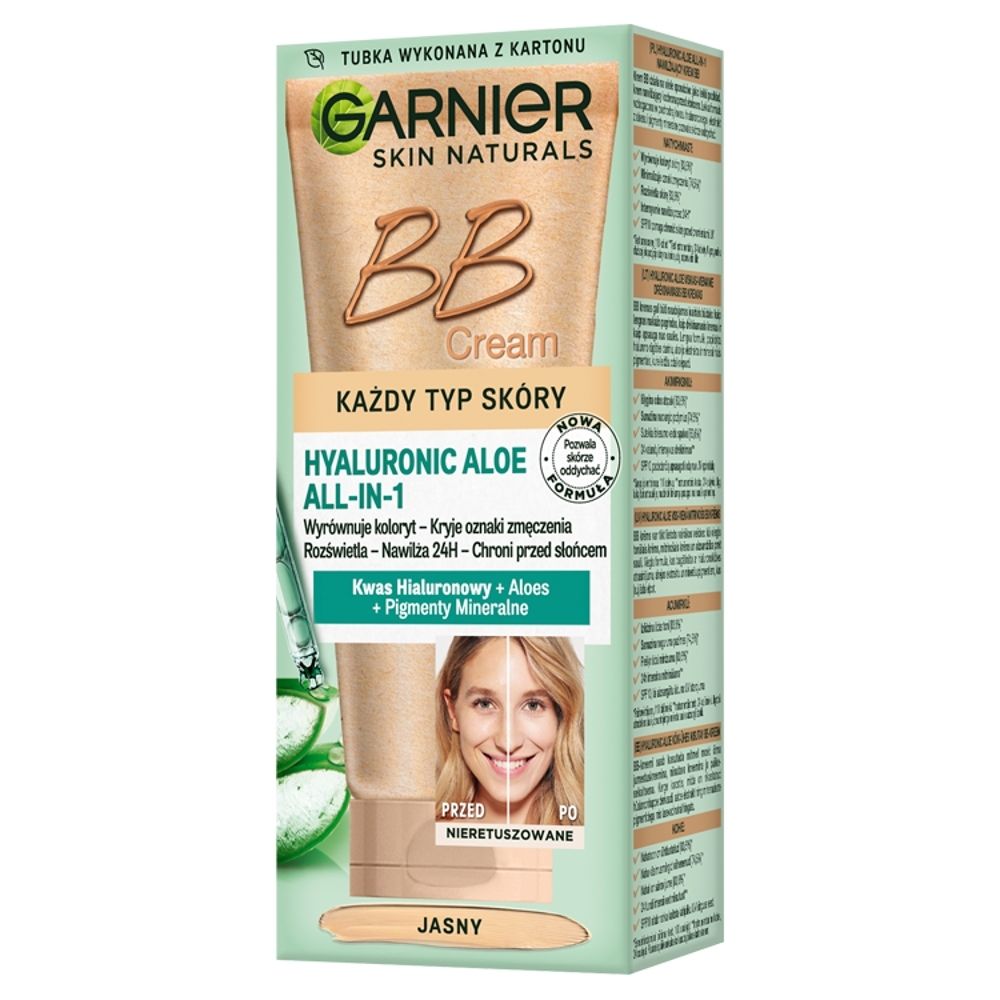 Garnier Skin Naturals Hyaluronic Aloe All-in-1 Nawilżający krem BB jasny 50 ml