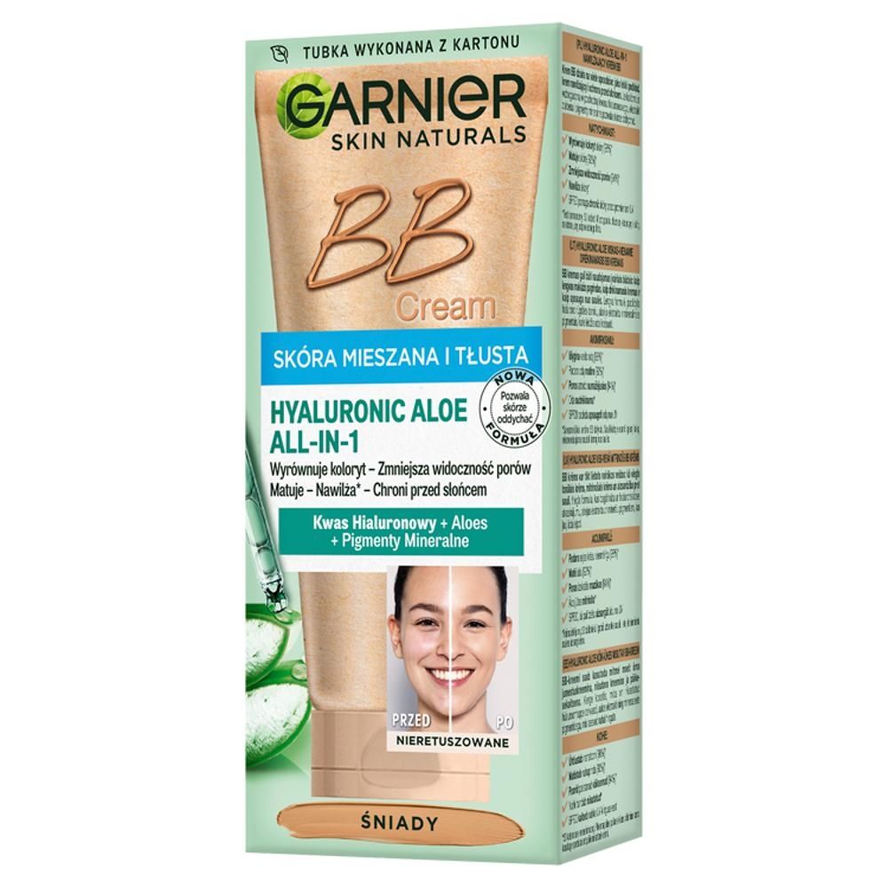 Garnier Skin Naturals Hyaluronic Aloe All-in-1 Nawilżający krem BB śniady 50 ml