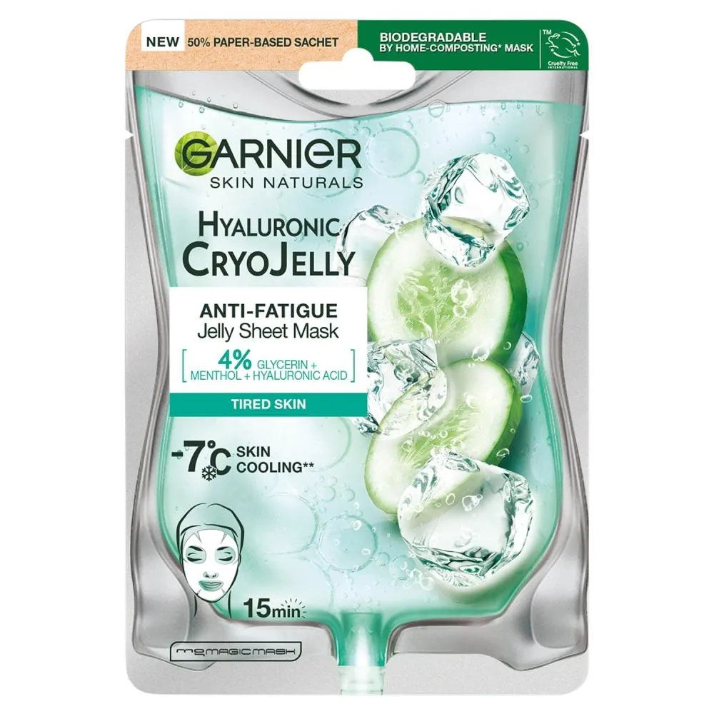 Garnier Skin Naturals Hyaluronic CryoJelly Nawilżająca żelowa maska na tkaninie 27 g