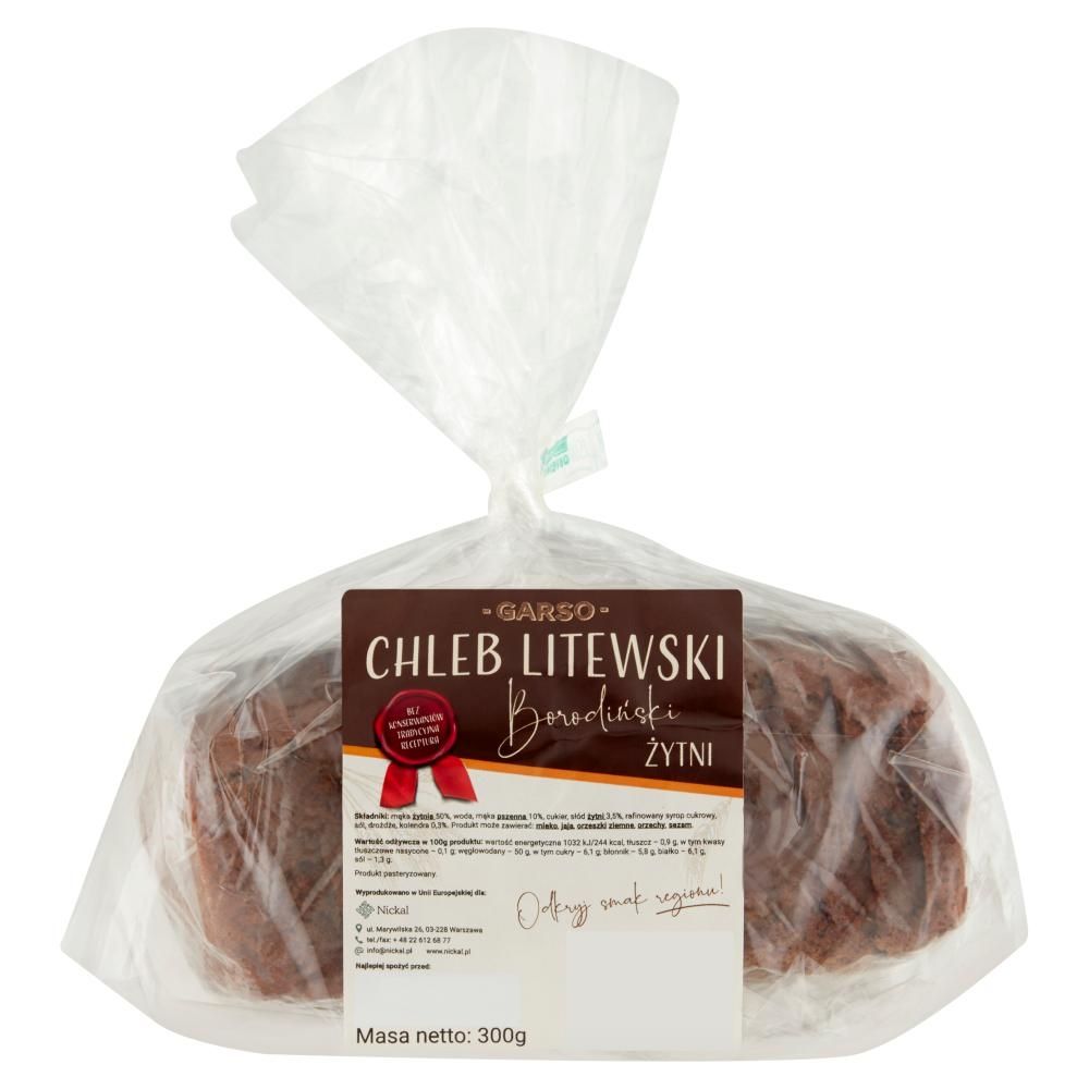 Garso Chleb litewski żytni borodiński 300 g