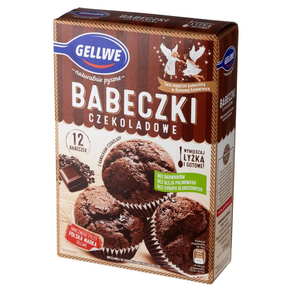 Gellwe Babeczki czekoladowe mieszanka do wypieku 300 g