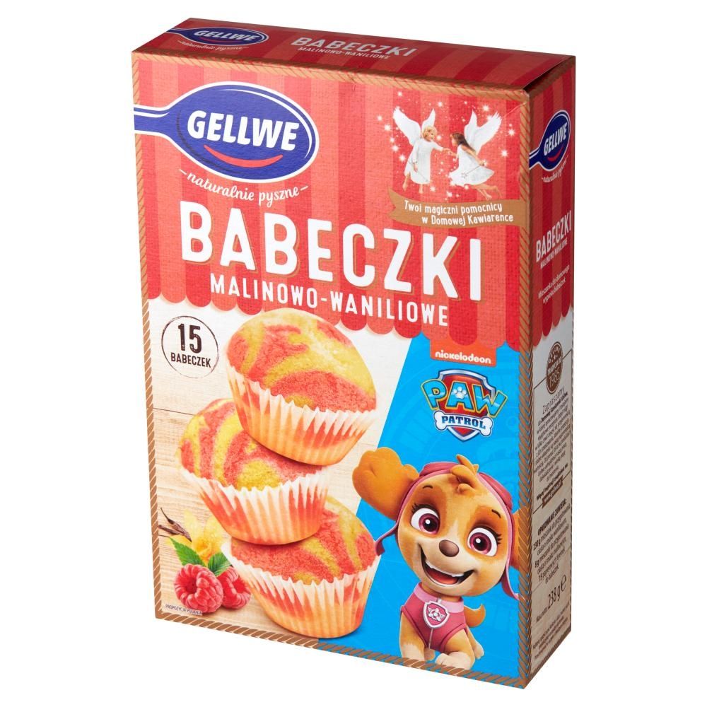 GELLWE Babeczki malinowo-waniliowe mieszanka do wypieku 238 g