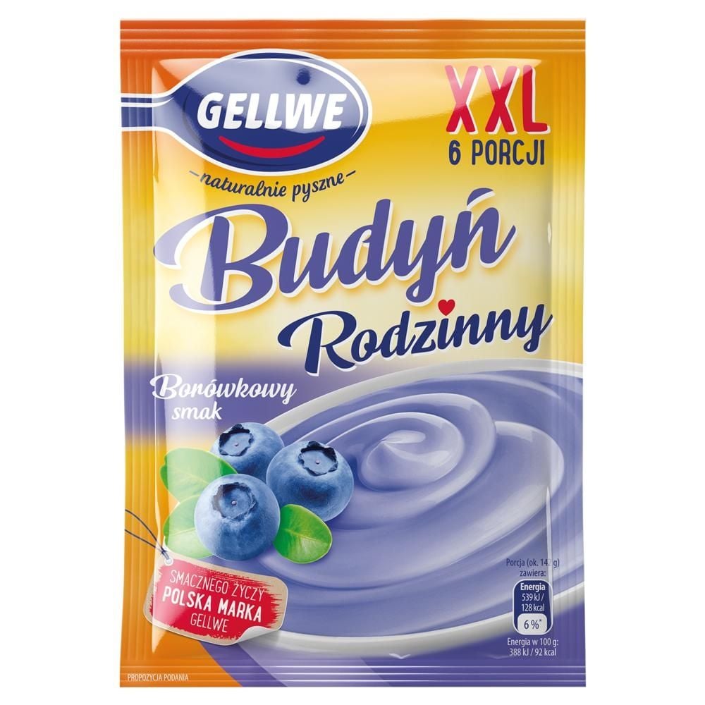 Gellwe Budyń rodzinny smak borówkowy 64 g