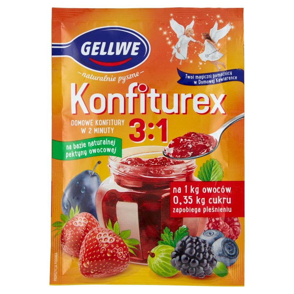 Gellwe Konfiturex 3:1 Mieszanka żelująca do konfitur i dżemów niskosłodzonych 40 g