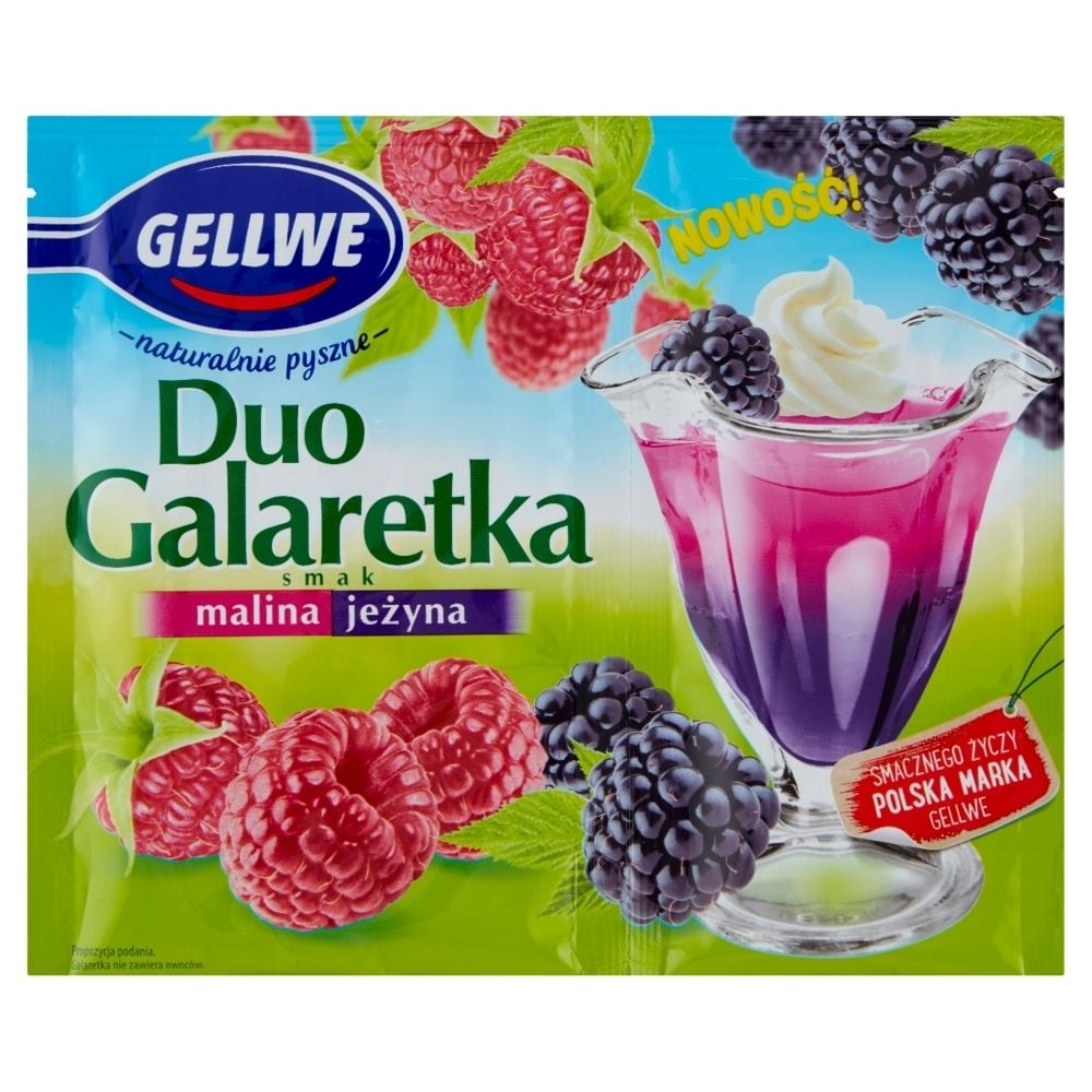 Gellwe Duo galaretka smak malina jeżyna 75 g (50 g + 25 g)