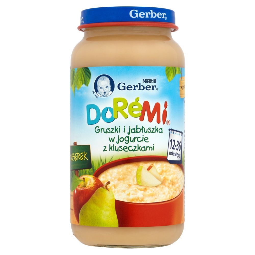 Gerber DoReMi Deserek Gruszki i jabłuszka w jogurcie z kluseczkami 12-36 miesięcy 250 g