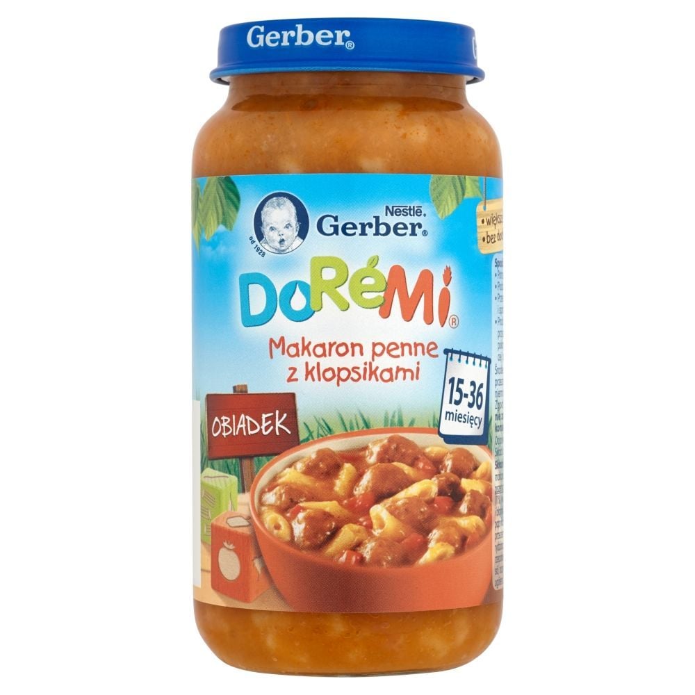 Gerber DoReMi Obiadek Makaron penne z klopsikami 15-36 miesięcy 250 g