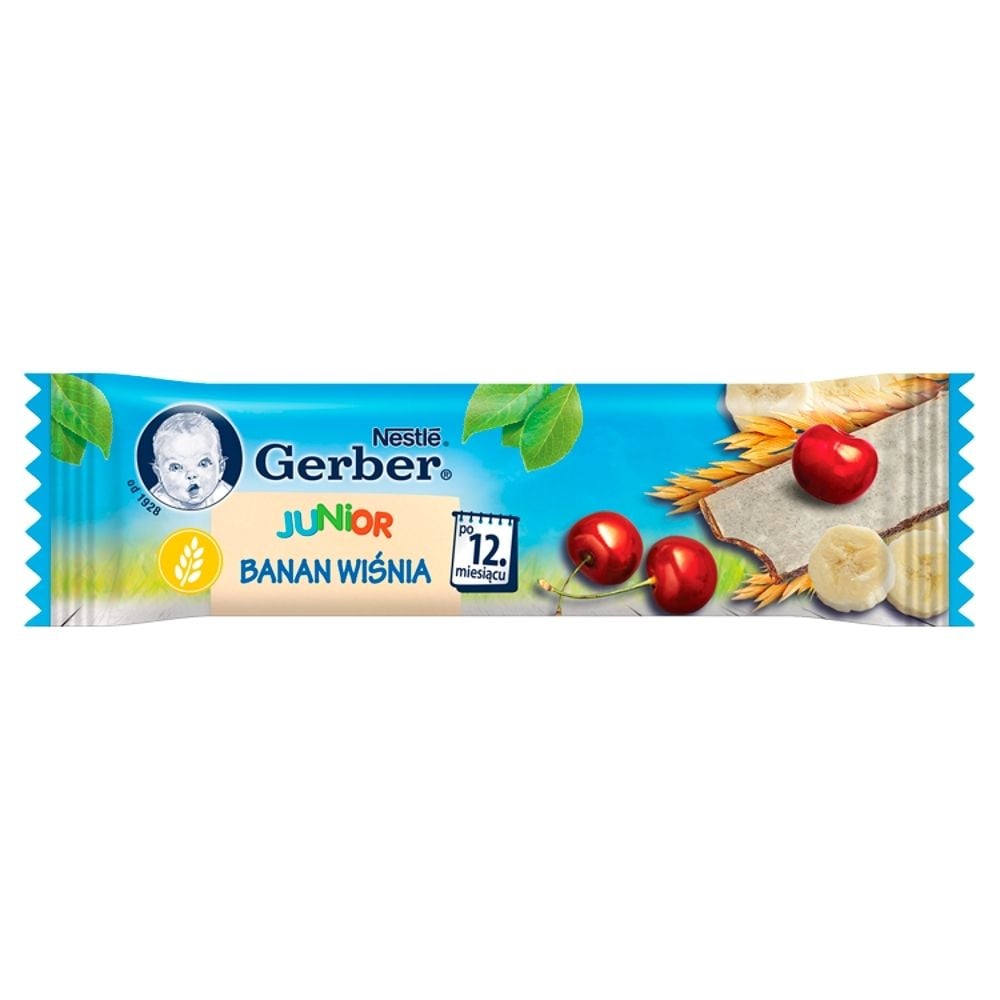 Gerber Junior Batonik banan wiśnia dla dzieci po 12. miesiącu 25 g