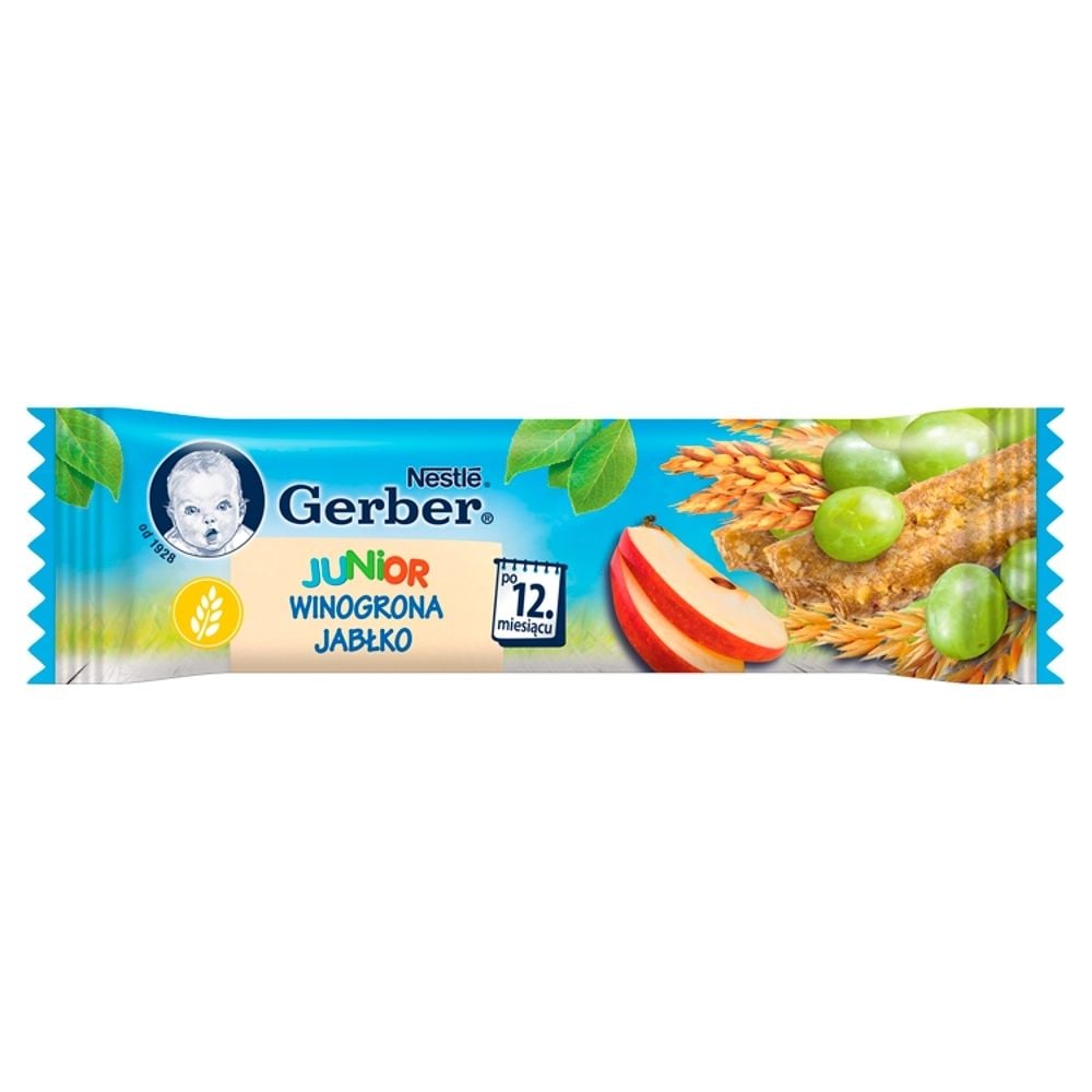 Gerber Junior Batonik winogrona jabłko dla dzieci po 12. miesiącu 25 g