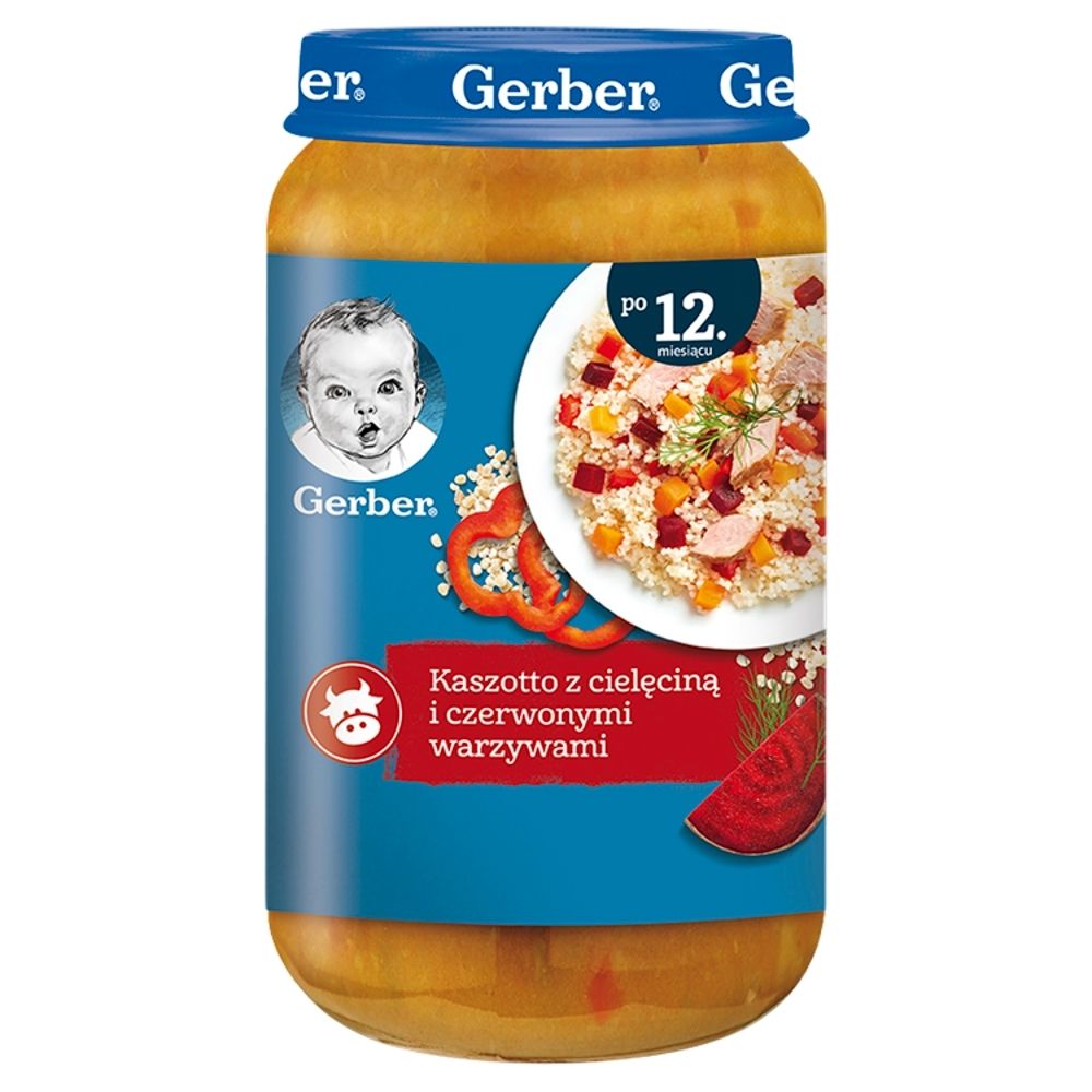 Gerber Kaszotto z cielęciną i czerwonymi warzywami dla dzieci po 12. miesiącu 250 g