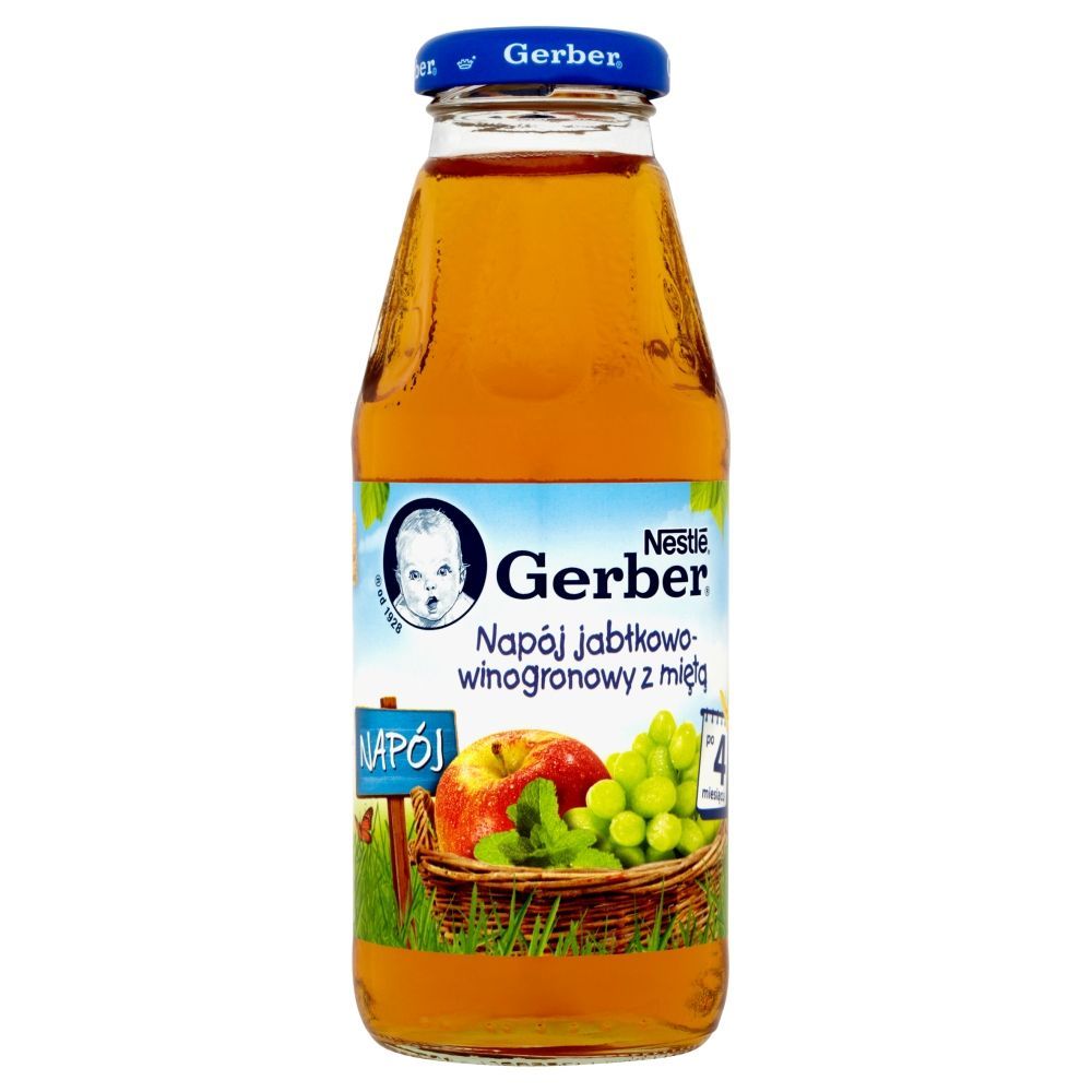 Gerber Napój jabłkowo-winogronowy z miętą po 4 miesiącu 300 ml