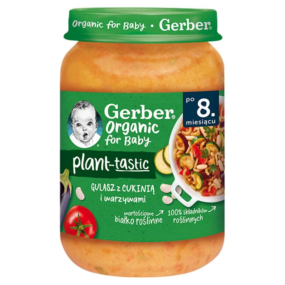 Gerber Organic Plant-tastic Gulasz z cukinią i warzywami dla niemowląt po 8. miesiącu 190 g