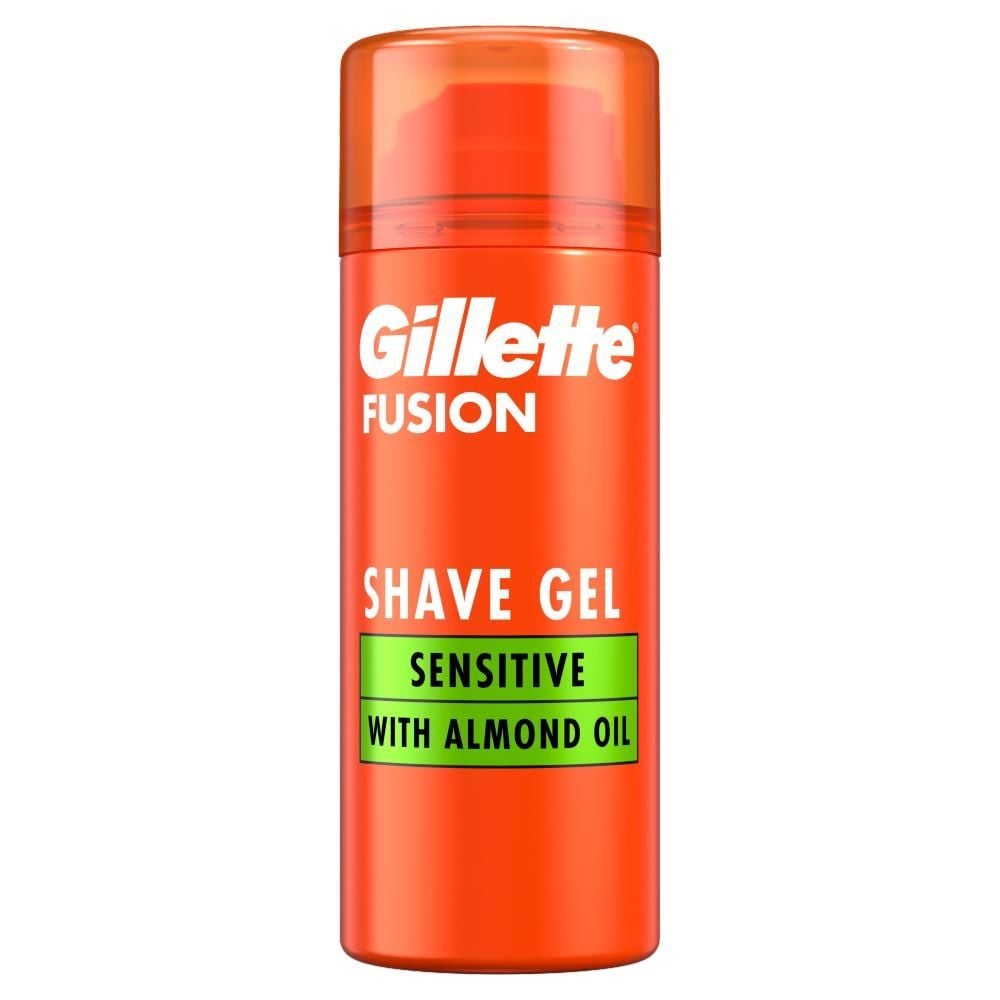 Gillette Fusion Żel do golenia z olejkiem migdałowym, do skóry wrażliwej, 75 ml