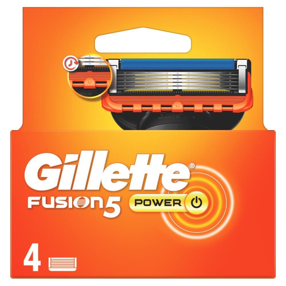 Gillette Fusion5 Power Ostrza wymienne do maszynki do golenia dla mężczyzn, 4 ostrza wymienne