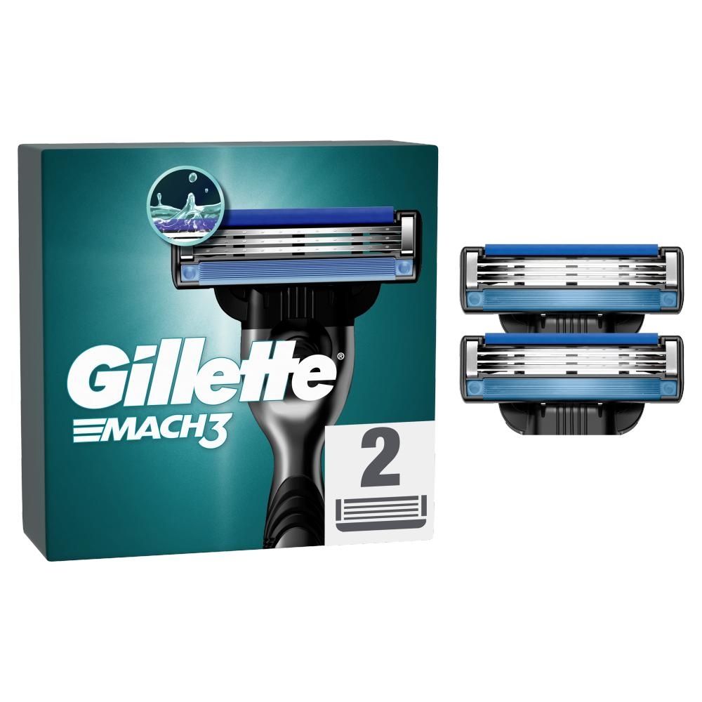 Gillette Mach3 Ostrza wymienne do maszynki do golenia dla mężczyzn, 2 ostrza wymienne