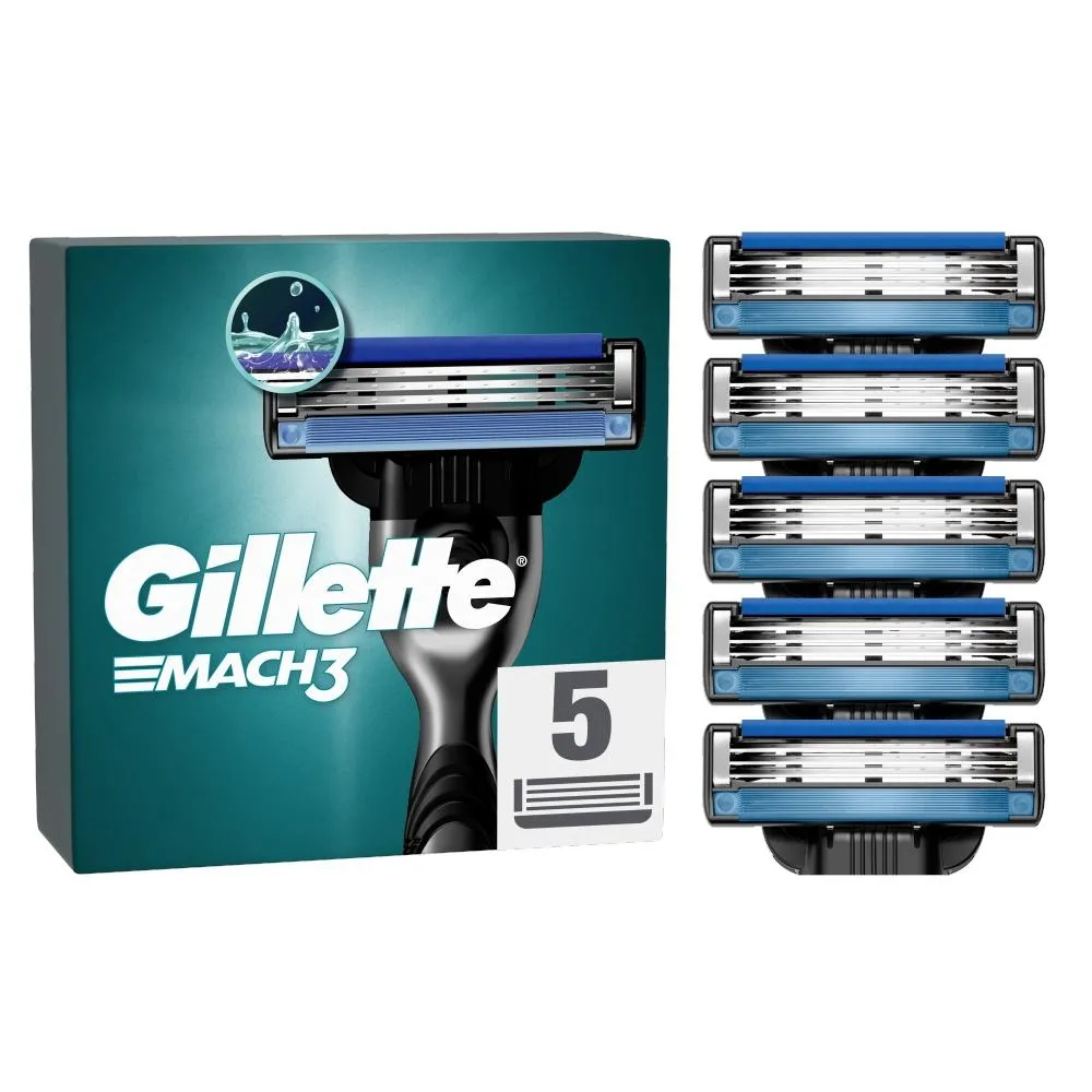 Gillette Mach3 Ostrza wymienne do maszynki do golenia dla mężczyzn, 5 ostrza wymienne