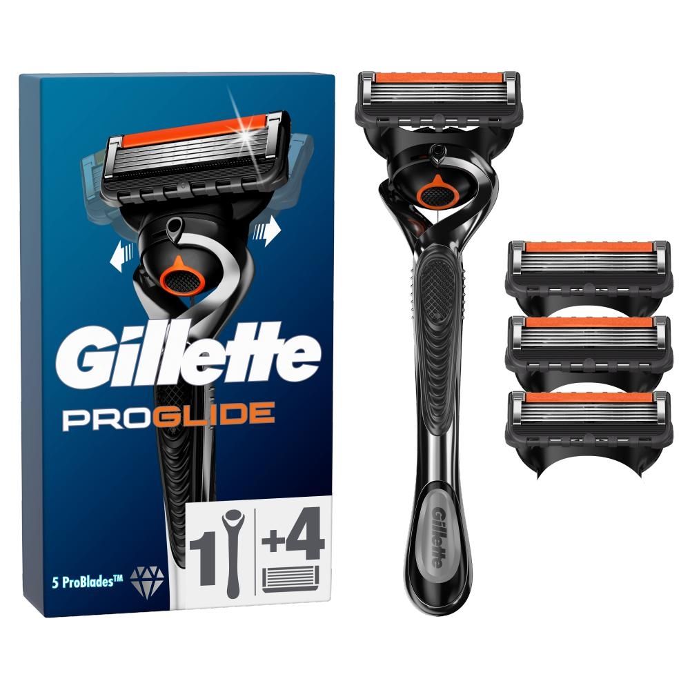 Gillette ProGlide Maszynka do golenia dla mężczyzn, 4 ostrza wymienne do maszynek